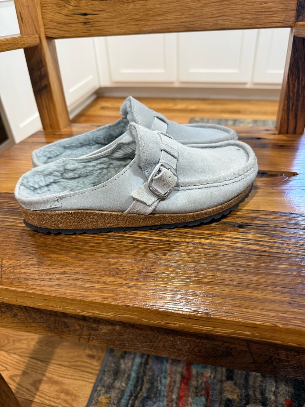 Women’s Birkenstock Cozy Slip-On Mule - Light Blue